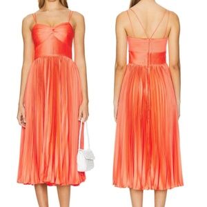 Amur Krisley Pleated Dress coral 00